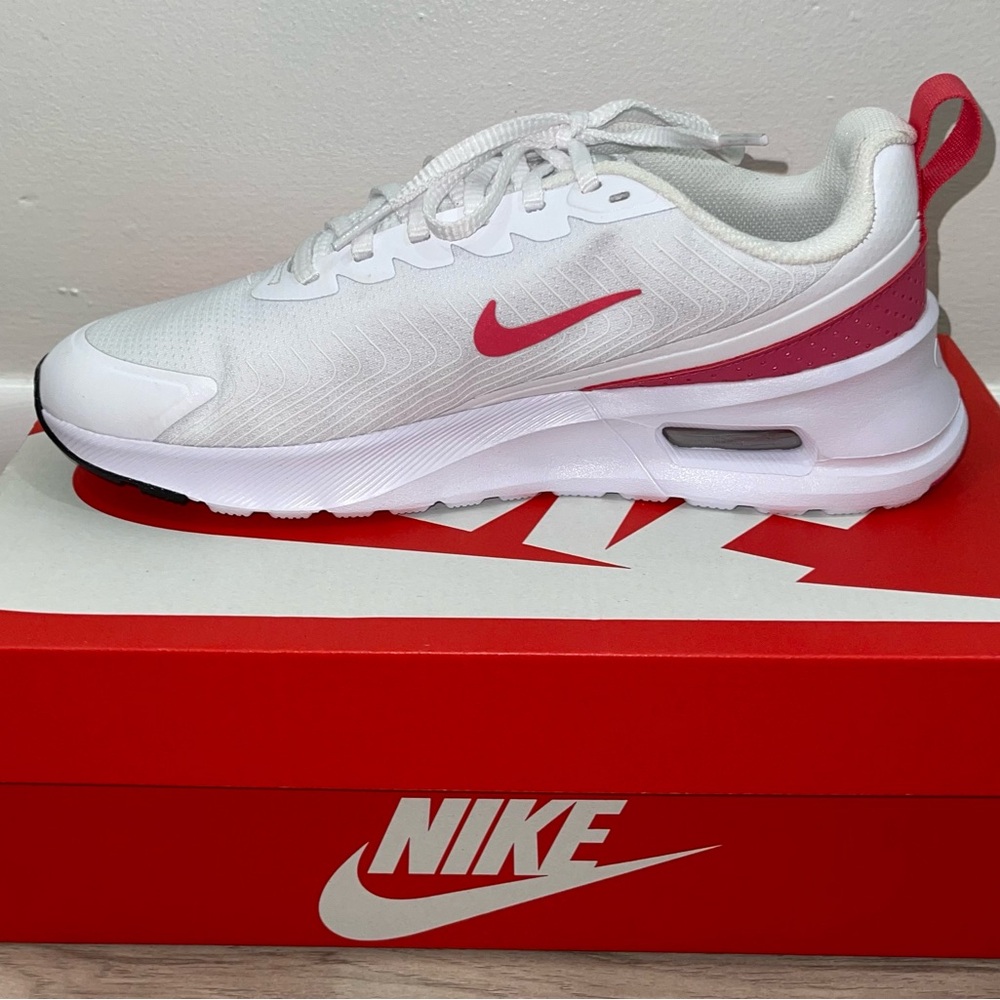 Nike Women's White and Pink Sneakers - Picture 3 of 4